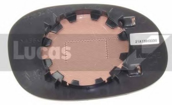LUCAS ELECTRICAL LR-0334 Mirror Glass, glass unit